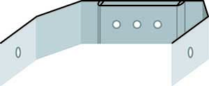 2x3 Downspout U-Band - Alum. Charcoal Gray Entex